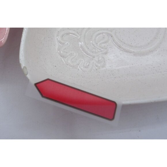 Vintage Rooster Divided Serving Platter Set - Pink & White Ceramic - 4 Sections - Picture 3 of 13